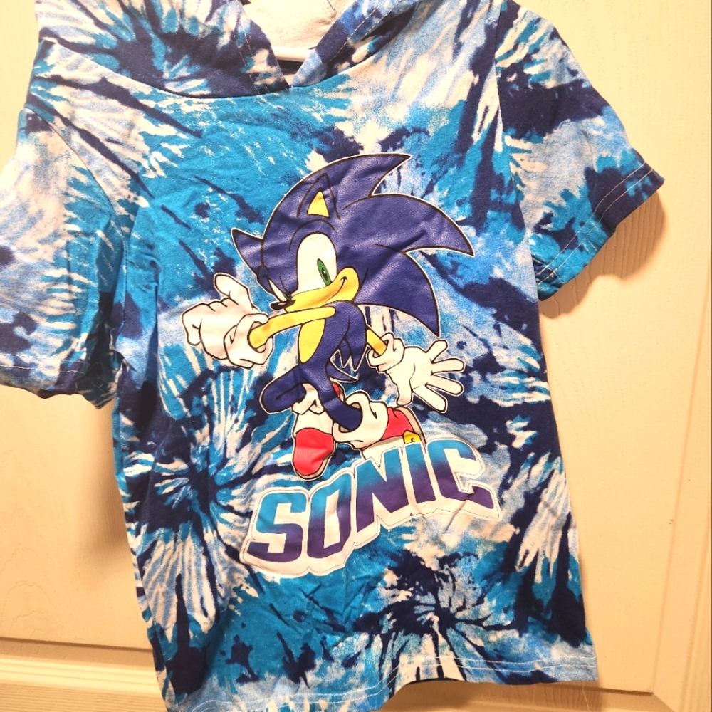Sonic the Hedgehog Blue Tie-Dye Kids T-Shirt